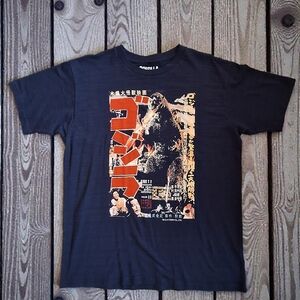 Godzilla Japanese Navy Blue Graphic Tee. Japanese Size XXL (Size L USA)